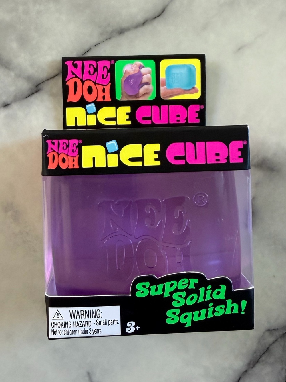 Needoh Nee Doh Schylling Nice Cube Super Solid Squish Purple